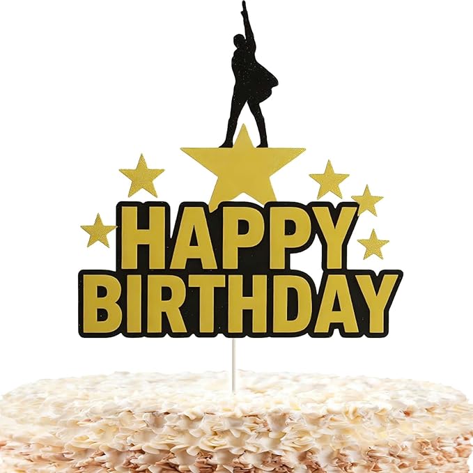 Broadway Musical Cake Topper - Theater Star Birthday Decoration, Musical Party Supplies for Kids & Adults