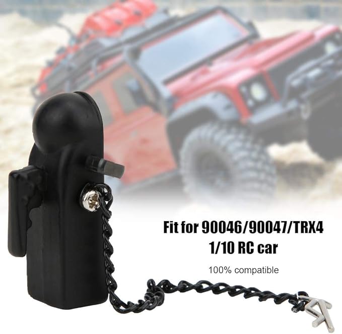 Drfeify Climbing car Trailer Attachment kit Compatible with 1/10 Scale 90046 90047 Cars(Black)