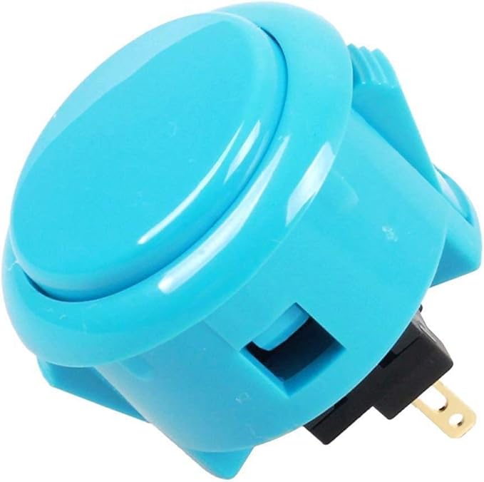 Sanwa 6 pcs OBSF-30 Original Push Button 30mm (Each Color of 1 Pcs) - for Arcade Jamma Video Game & Arcade Joystick Games Console (Color) S@NWA