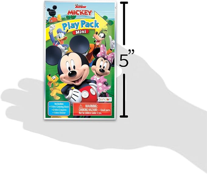 Mickey Mouse Club House Mini Party Favors Set - Bundle with 24 Mickey Play Packs with Coloring Pages, Stickers, More | Mickey Party Supplies