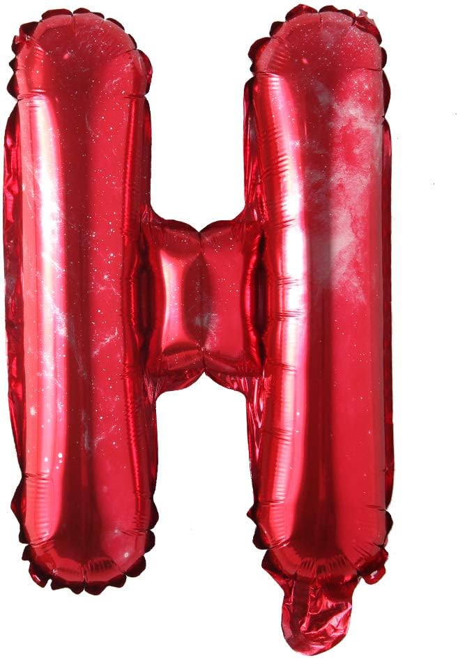 Happy Birthday Balloons, Aluminum Foil Banner Balloons for Birthday Party Decorations and Supplies (Starry Red)