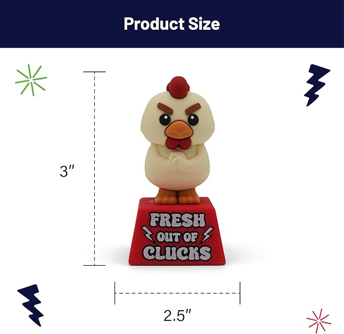 Miniature Desk Figurine – Cute & Quirky Office Decor for Desk, Shelf, or Workspace – Fun Tiny Collectible Statue for Adults, Coworkers, or Home Office Gift-Out of Clucks