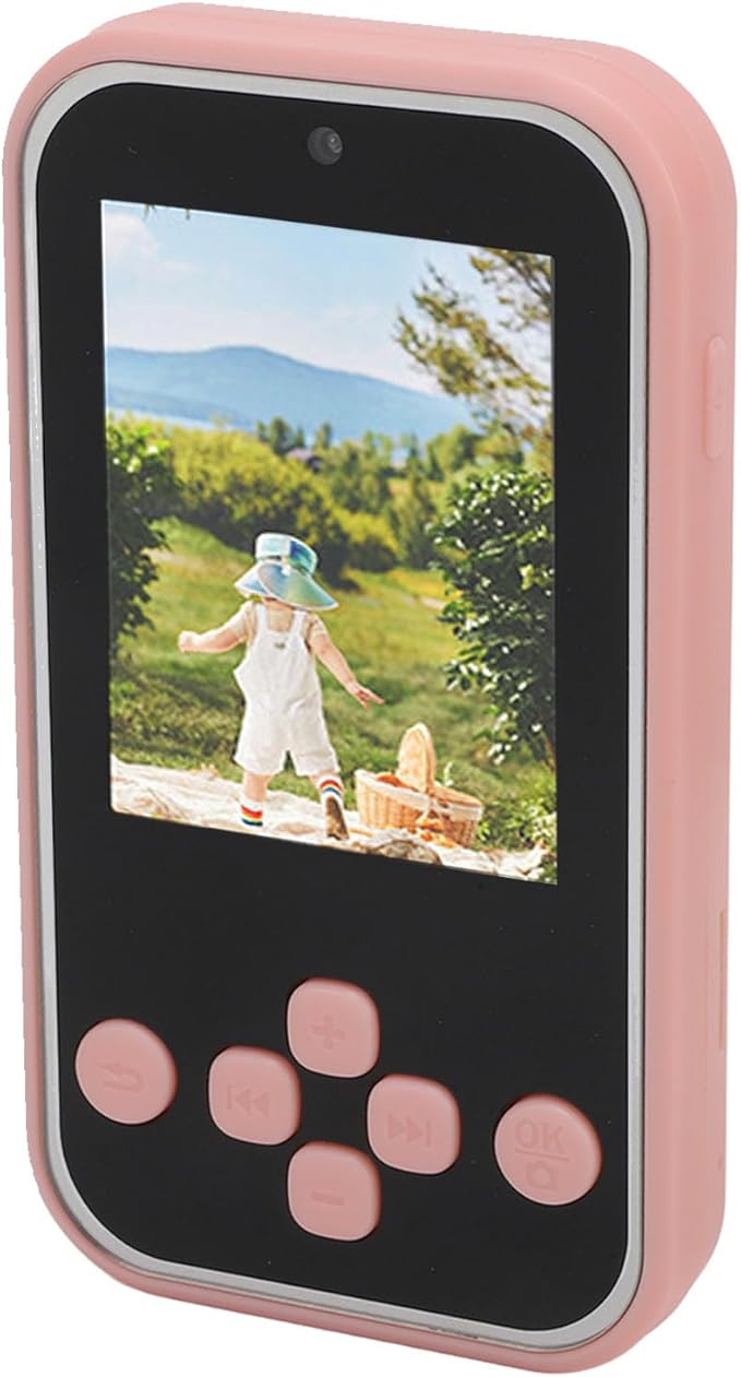 Tbest 96MP Digital Camera 2.4 Inch Display Multifunction High Definition 1920x1080 Dual Lens Portable MP3 Music Player Electronic Books for Kids Beginners Travelers ABS Black (Roseate)