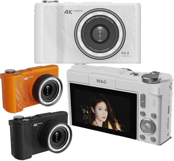 Mini Digital Camera with Flip Screen - 4K Video & 5MP Photo Camera for Kids, Teens, Beginners, Vloggers | 2.8" HD Display, 16X Digital Zoom, Smart Fill Light, MP3 Player & Photo Viewer