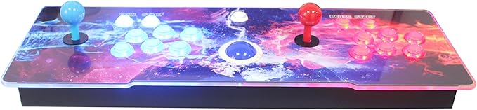 3D Saga DX Preloaded with 516 Vertical + 3000 Horizontal Games, 3 Sided Cocktails, 3D Saga Box Arcade Game Console, Precision LED Push Button 8 Way Joysitck USB Trackball,1280X720, 4P Games