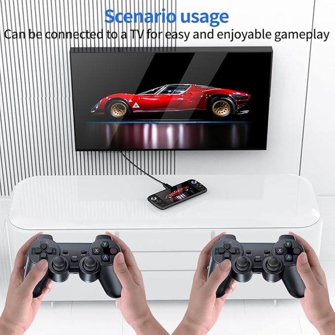 M27 Retro Handheld Game Console,7-inch IPS Screen Portable Android Gaming Handheld,Built-in 128G with 30000 Games,Linux System
