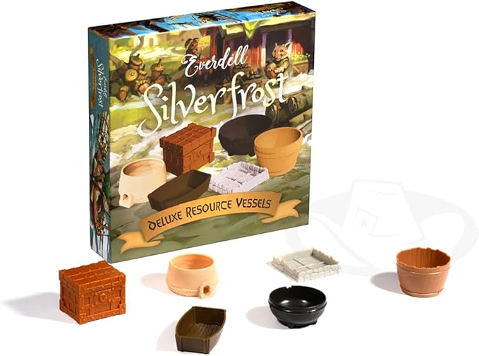 Everdell Silverfrost Deluxe Resource Vessels – Premium 3D Component Holders, Upgraded Board Game Accessories, Holders for Resources & Tokens