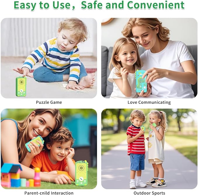 Walkie Talkies for Kids 2 Pack,Valentines Kids Gifts Instant Talker Long Range Chat Mode Talk & Hear at The Same Time Rechargeable Gift for 3-9Years Girls Boy Outdoor,Games, Hiking,Camping
