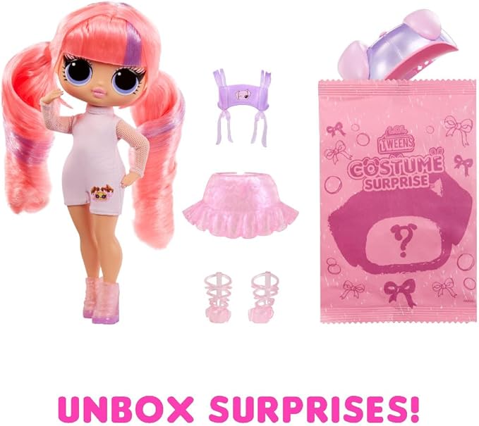 LOL Surprise Tweens Costume Surprise Ali Dance Fashion Doll with Inflatable Pink Puppy Pet Costume and Multiple Surprises Including Fabulous Fashions & Accessories – Great Gift for Kids Ages 4+