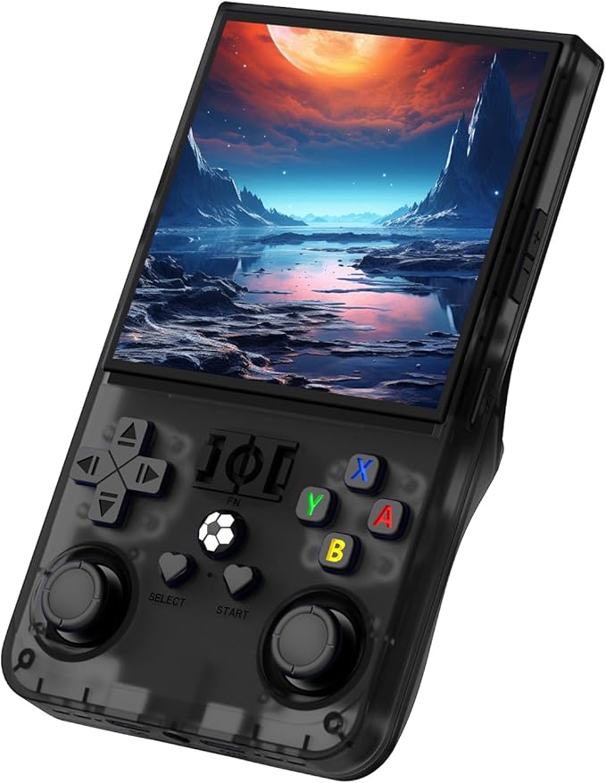 R36MAX Retro Handheld Games Console, Retro Game Console with 4.0 inch IPS HD Screen-Black