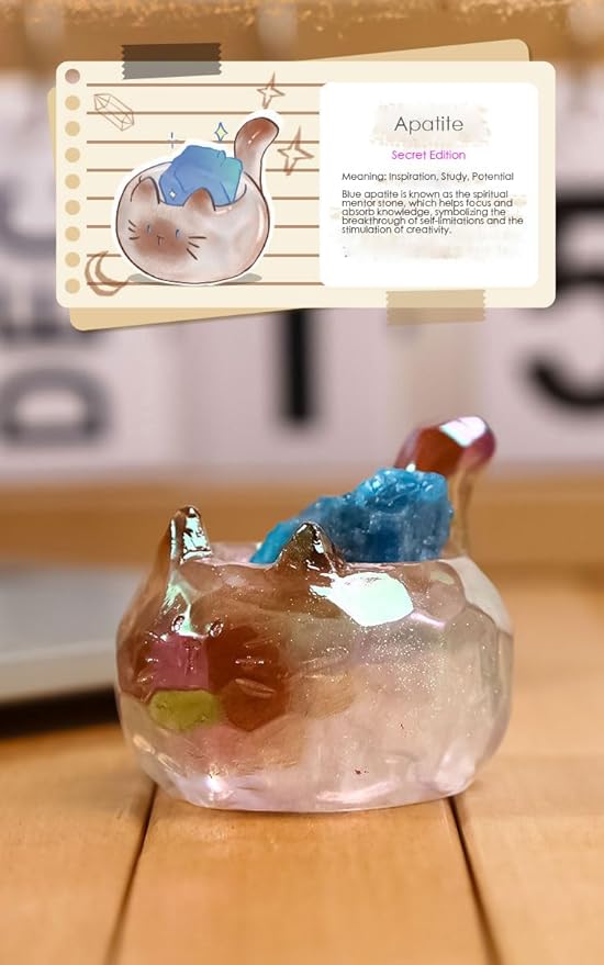 Surprise Box Figures Diamond Crystal Cat Theme, Mystery Bag Random Design Action Figures Figurine Collectible Home Desk Car Decoration, Birthday Christmas New Year Gift, Single Box-1 Box
