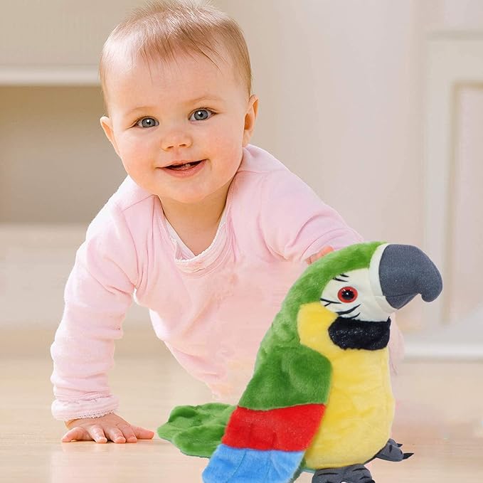 Talking Parrot Repeats Talking Parrot What You Say with Cute Voice - Electronic Pet Talking Plush Parrot for Child Kids Gift Party Plush Toy