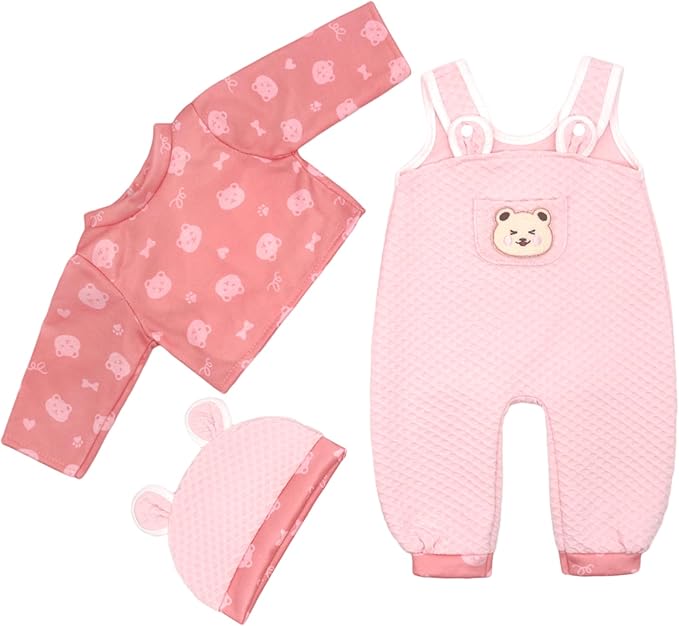 Reborn Doll Clothes and Accessories for 20-22 Inch Dolls, 4 Sets Baby Doll Clothes Outfits