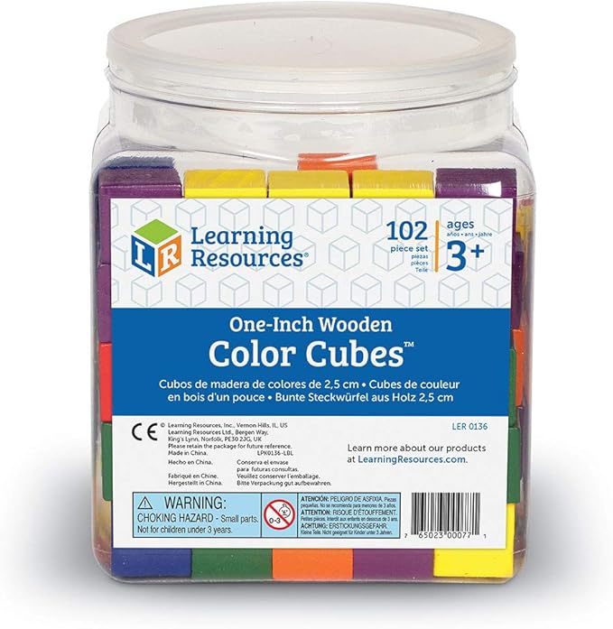 Learning Resources Wooden Color Cubes
