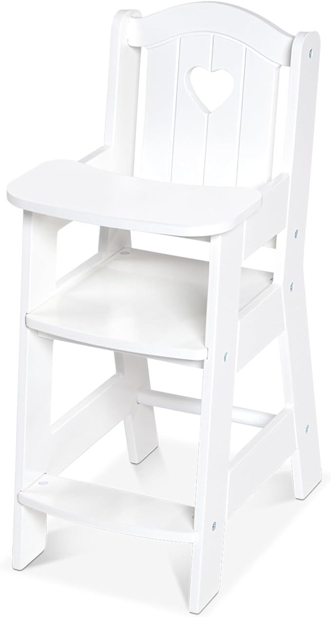 Melissa & Doug Play High Chair Pretend Play High Chair Baby Doll Accessories