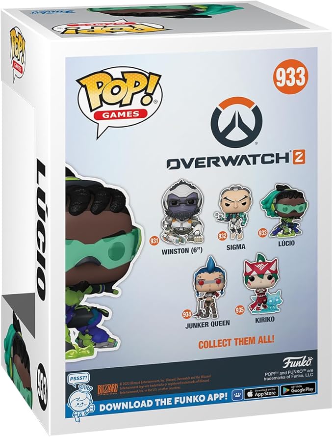 Funko POP! Games: Overwatch 2 - Lúcio - Overwatch - Collectable Vinyl Figure - Gift Idea - Official Merchandise - for Kids & Adults - Video Games Fans - Model Figure for Collectors and Display