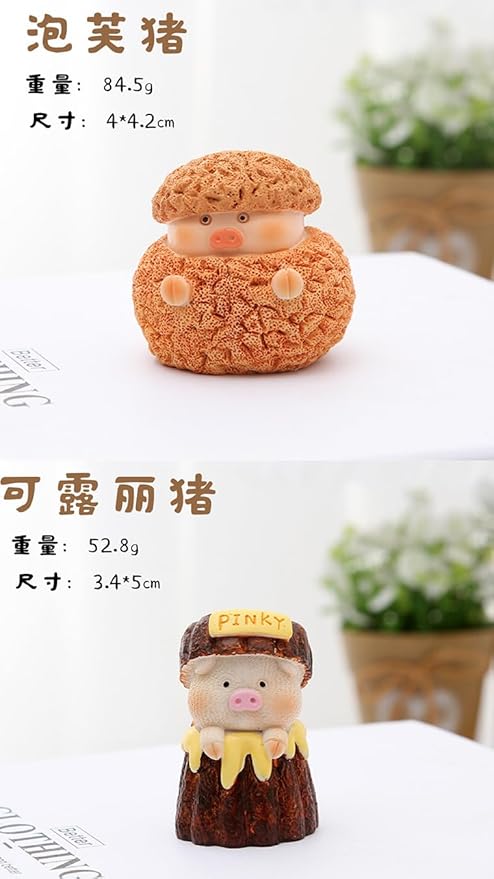 Super Cute Happy Pink Piggy Theme Surprise Box Figures, Mystery Bag Random Pig Action Figuring Figurine Collectible Home Car Decoration, New Year Christmas Holiday Birthday Gift, Single Box-3