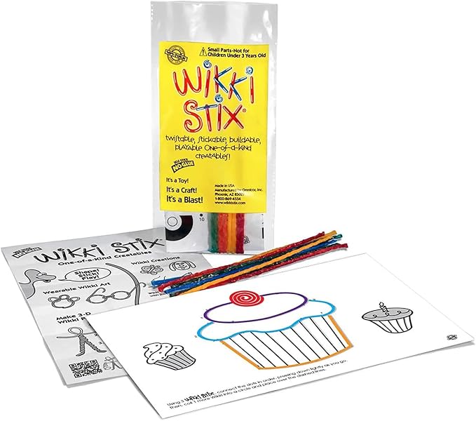 Wikki Stix Birthday Fun Favors – Made in USA | Creative Arts & Crafts for Kids | Party Favors, Goodie Bag Stuffers, Pinata Fillers, Birthday Games | Mess-Free, Non-Candy Alternative