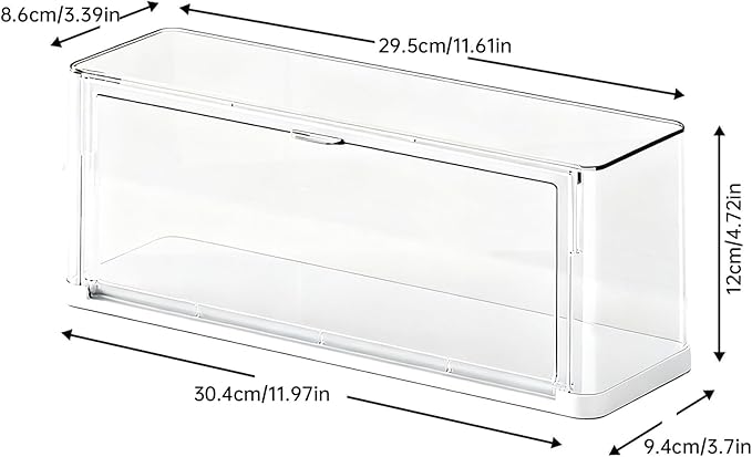 Clear Display Case for Figures, Acrylic Storage Organizers Box with Magnetic Door, Dustproof Showcase for Collectibles Action Figure(3Pack, Medium)