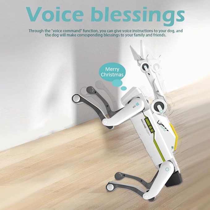 8008 Robot Dog,Smart Dog,Robotic Puppy,AI Dog,Remote Control Pick-Up,Voice Blessings,Programmable Actions,Fun Interactive Toy,Best Gift for Kids & Adults