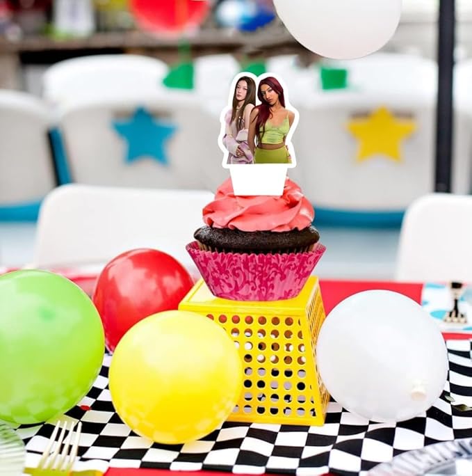 25 Pcs Katseye Cake Topper and Cupcake Toppers Set Birthday Party Supplies for Katseye Themed Birthday Decorations
