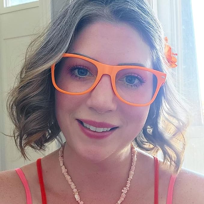 Pibupibu 8/20 Packs Kids/Adult Frame Only No Lens Orange Glasses Party Favors Supplies