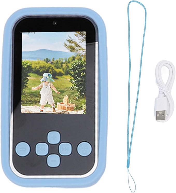 1080P, High Definition 48MP Digital Camera Camera 2.4inch Display Multifunctional Music Player Electronic Books for Child ation (Blue)