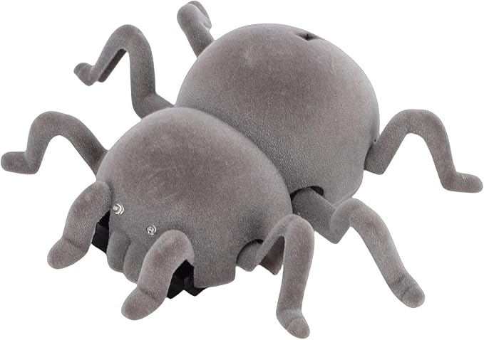 Remote Control Spider Toy, Dual Mode Wall Climbing Electronic Animal Toy with Movement, for Kids and Adults (Grey)