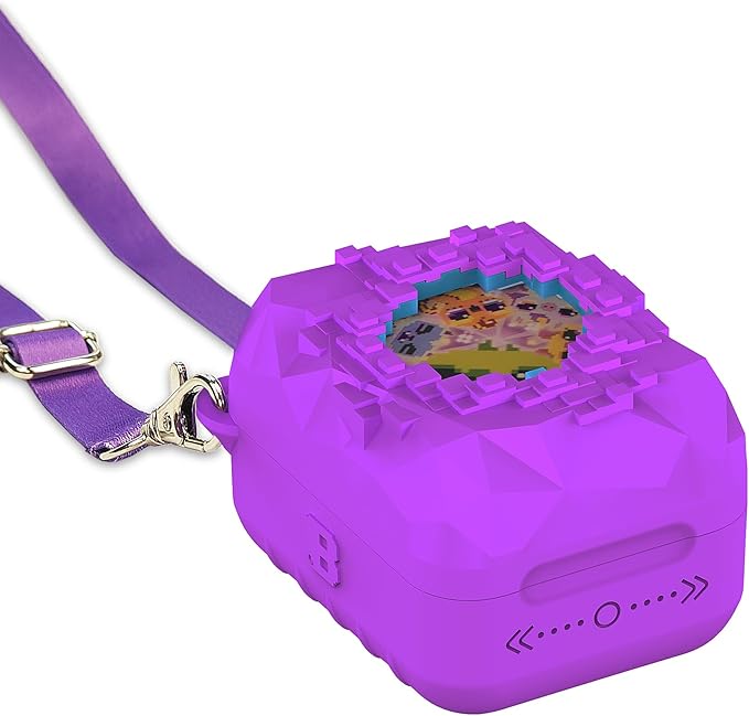 Silicone Case for Bitzee Magicals Interactive Toy Digital Pet, Protective Skin Cover for Bitzee Magicals Virtual Electronic Digital Pet Accessories (Purple)
