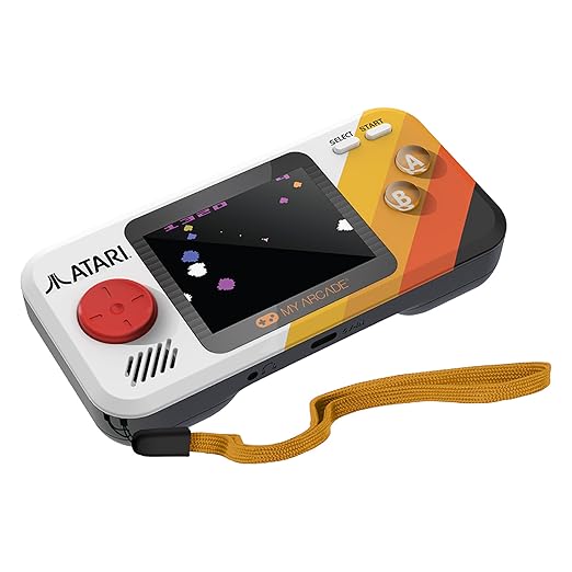My Arcade Atari Pocket Player Bundle: Portable Video Game Console with 100 Games, Travel Case and Screen Protector Included