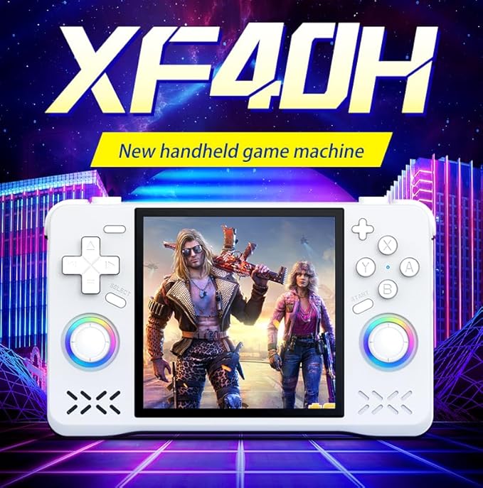 New Retro Handheld Game Console,4-inch IPS Screen with Storage Bag,Built-in 128G with 22000 Games,Linux System,Portable Pocket Mini Arcade (Gray,128g)