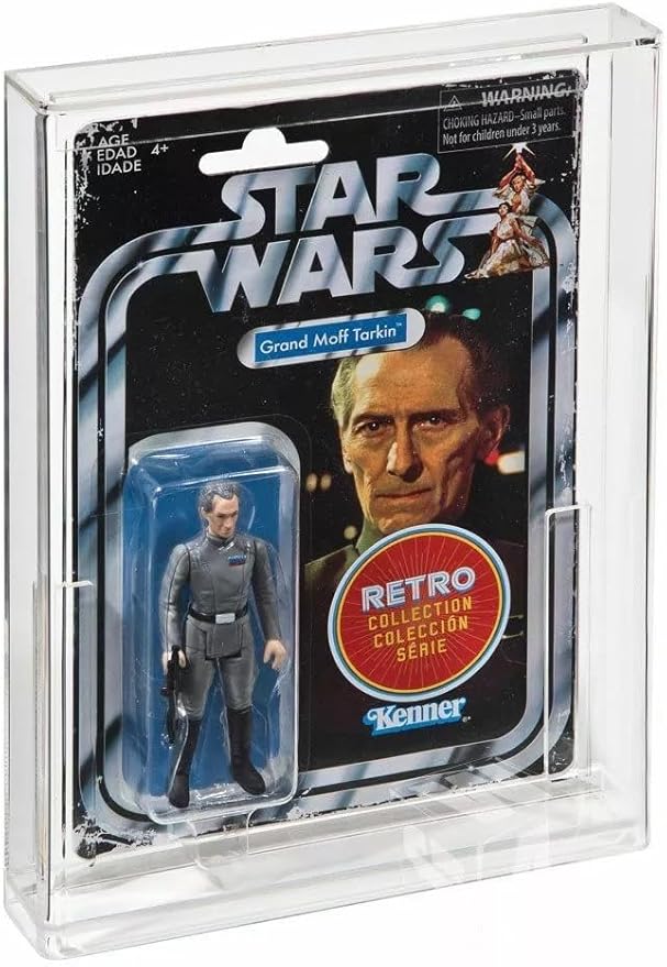 The Premium Action Figure Display Case Compatible with Carded Star Wars, GI Joe, Collectible Toy Figurines, 3mm Thick Protective Hard Acrylic Plexiglass for Hobbyists or Collectors