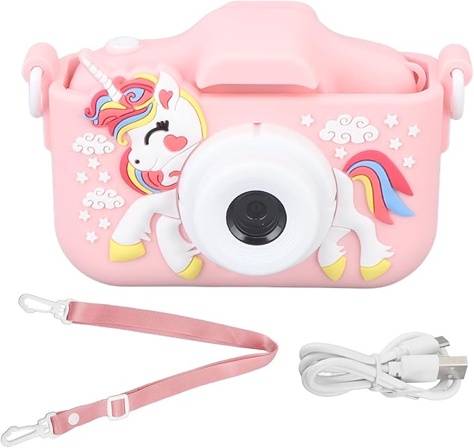 Kids Digital Video Camera, Kids Camera Toys, Digital Video Camcorder Camera for Boys and Girls Toddler (Pink)