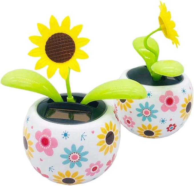 Sunflower Solar Dancing Flowers, Cute Solar Powered Dancing Swinging Flower, Swinging Solar Power Flip Flap Flower Decor Gift,Car Home Desk,Detective and Spy,Learning and Education