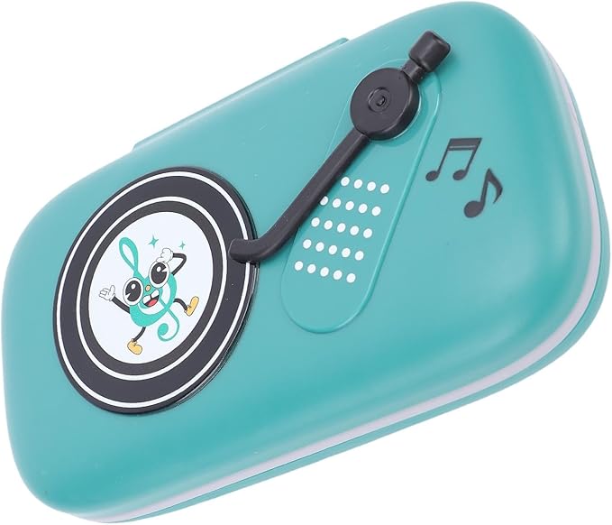 Music Rhythm Game Machine, Battery Operated 6 Levels Electronic Reaction Button Game, Handheld Puzzle with Music and Light for Children 3 to 16 Years Old (Green)