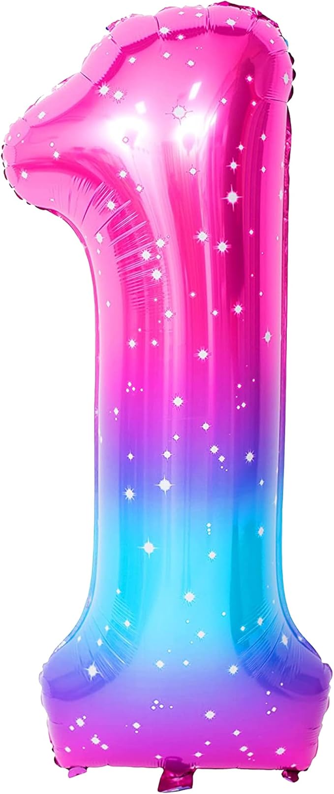 KatchOn Giant Rainbow Number 1 Balloon - 40 Inch | Number One Balloon for 1st Birthday Decorations for Girl | Galaxy 1 number Balloons | First Birthday Decorations for Girl