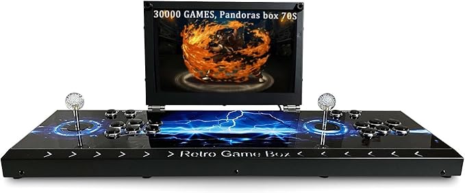 35000 in 1 Portable Arcade Game Console 14-inch HD Screen Dual Players Pandoras Box 80S,Retro Video Game Machine Search/Hide/Save/Load/Pause Games (14in-Dual Players)