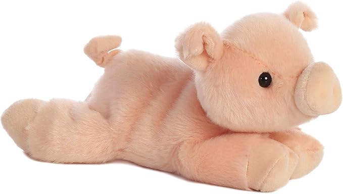 Aurora® Adorable Mini Flopsie™ Percy™ Stuffed Animal - Mini Companions Ready for Playful Adventures - for Kids All Ages, Toddlers, Adults, and Families - Pink 8 Inches