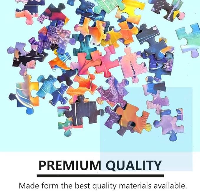 Colorful Jellyfish 500 Piece Puzzle for Adults Beautiful Underwater Vibrant Ocean Coral Fish Landscape Jigsaw Puzzle with Letters on Back Nature Fun Family Seniors Puzzle