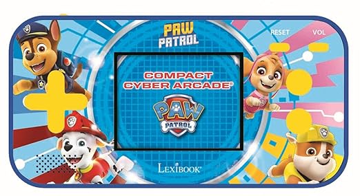 Lexibook Paw Patrol Chase, Compact Cyber Arcade Portable Console, 150 Games, LCD, Battery Operated, Red/Blue, JL2367PA