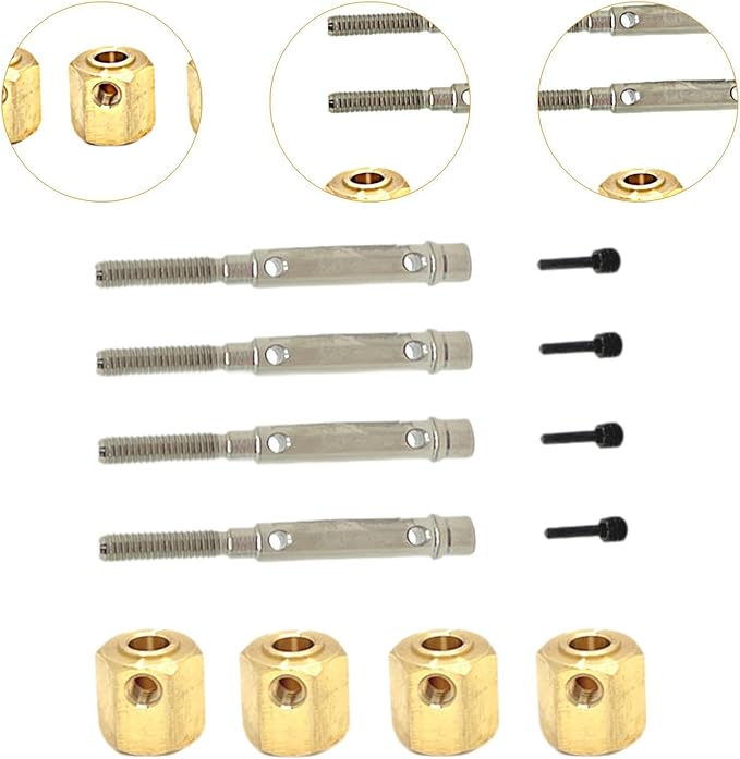RC Car Wheel Hexes Remote Control Car Widened Combiner Remote Controlled Vehicles Accessories, Replacement Drive Adapter, 4x4 Has Output Shaft