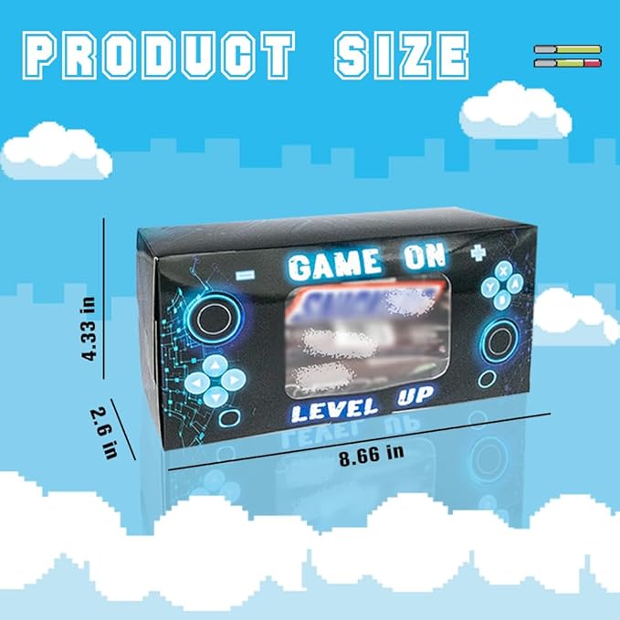 Shescrzionu Video Game Party Favors Boxes 12 PCS-Perfect Gamer Party Favors,Party Favor Boxes with Window -Aa11