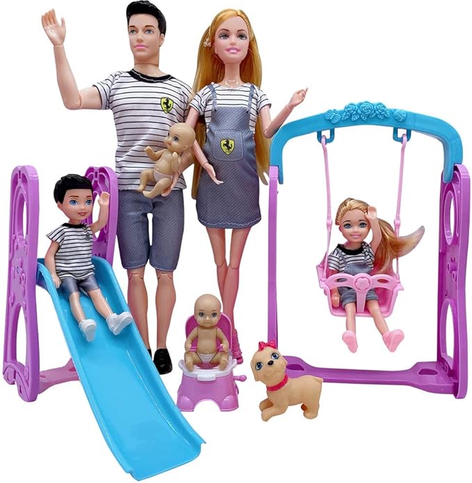 Pregnant Dolls Set of 6 People with Removable Baby, 12 Inch Realistic Mommy Doll Set for Kids, Educational Pregnancy Doll Toy, Role Play Gift for Girls Ages 3+
