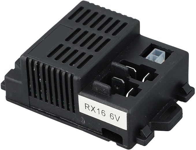2.4G RC Remote Control Receiver 6V 12V 24V Electric Motor Controller Compatible for Children Electric Toy Car with Battery Installation Instructions(RX16 6V Receiver)