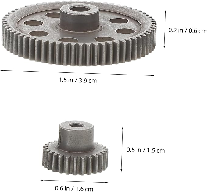 1set Remote Control Car Gear Steel Differential Gears Rc Vehicle Parts Scale Replacement