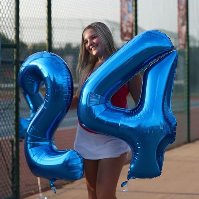 Navy Blue Number 22 Balloon 40 inch, 22 Number Balloons, 22nd Navy Blue Birthday Decorations, 22 Year Old Women Men Blue Party Supplies