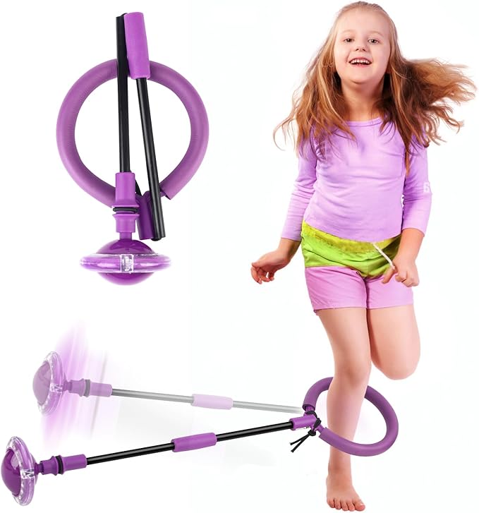 Skip Ball for Kids, Portable Foldable Colorful Flash Wheel Swing Ball Sports Fitness Toys for Girls & Boys,Toy for Kids & Adults. Gifts for Mom Women & Girls Toys Age 5-10 Years