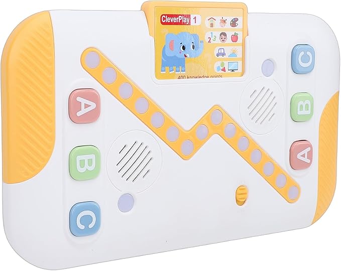 Alomejor Interactive Learning Quiz Card Reader, Voice Activated Educational Toy with 400+ Audio Questions for Kids Ages 3-8, Screen Free Early Education Tool for Home and Kindergarten