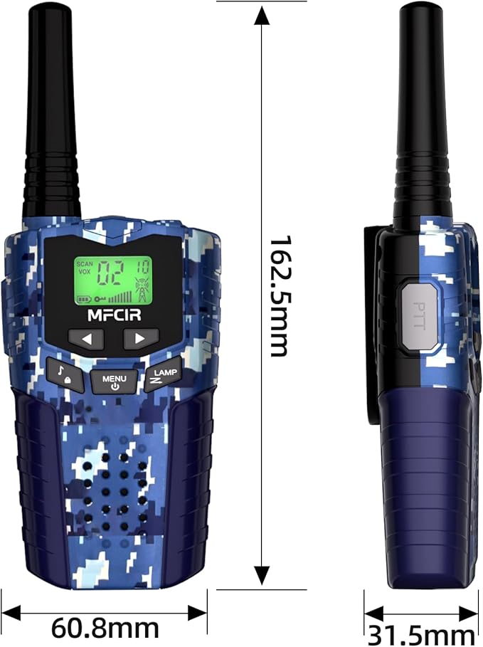 Walkie Talkies for Kids Toys for Boys, Rechargeable, 2 Pack, 3 Miles Range, 22 Channels, 2 Way Radio,Birthday Gifts for3-12 Year Old,Christmas Girls