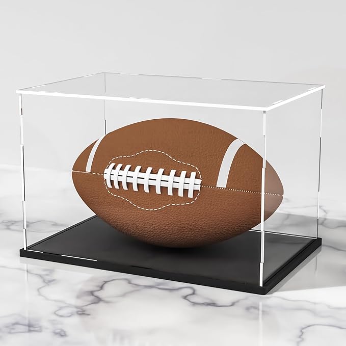 Clear Acrylic Display Case for Toys Collectibles，Assemble Acrylic Box Dustproof Protection Showcase with Black Wood-Plastic Base (11.7x8x8 inch;30x20x20cm)